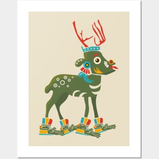 Aztec Deer Mazatl Posters and Art